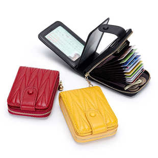 真皮驾驶证卡包一体包羊皮皱褶新款 设计多卡位零钱套 小众时尚