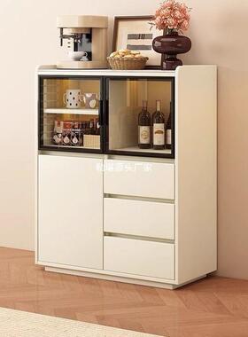 实木餐边柜用客厅一体厨靠IYR茶水柜现代简约家落地墙置物柜房储