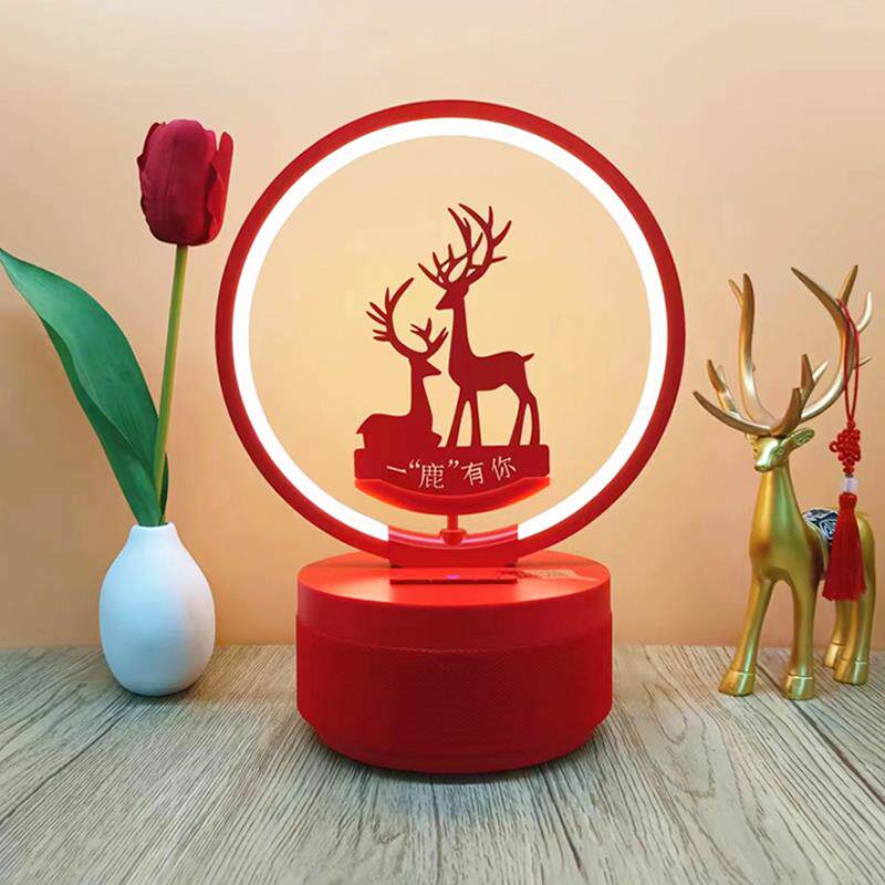 正品蓝牙音箱夜灯手无线充机电床围灯头灯卧室音响氛灯婚礼台浪漫