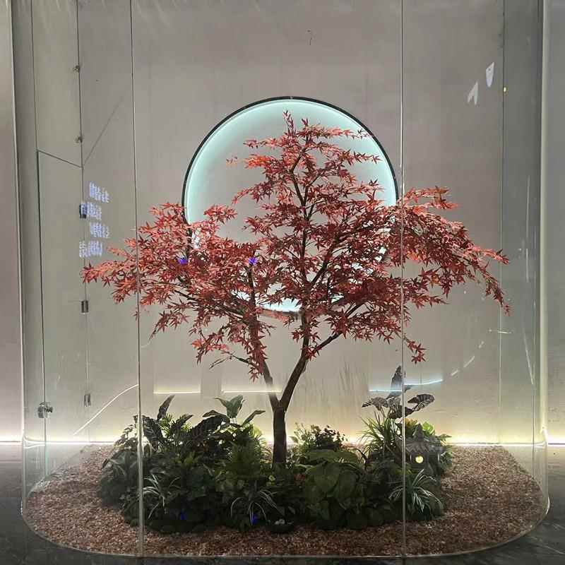 仿真枫树红枫树青枫树影视造景假树酒店大型造型树室内外摆件陈列
