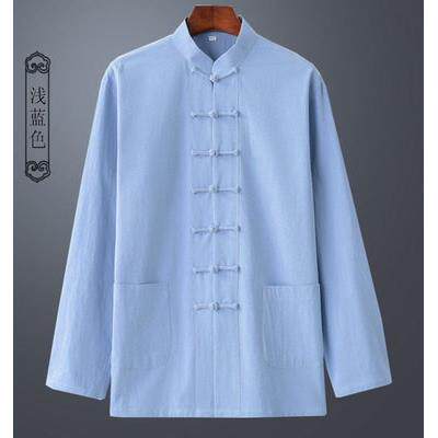 高档00斤胖子3服肥宽加松特大码长袖唐装男中国风衣中年爸爸汉服