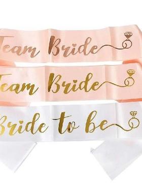 Team Bride To Be Satin Sash Bachelorette Hen Party Shoulder