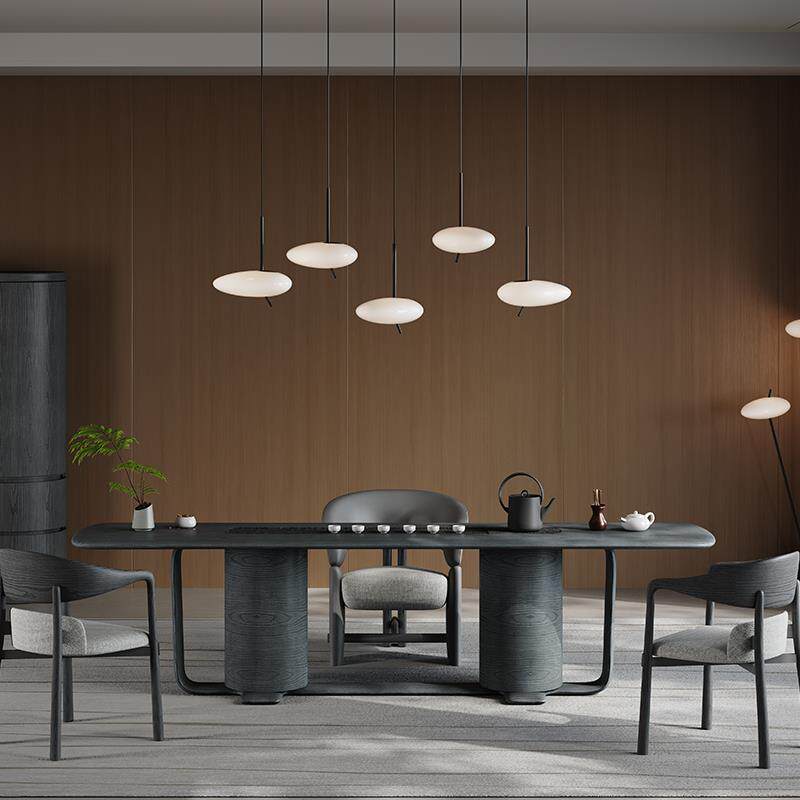 高档现代简约实木茶桌轻别功墅客厅夫泡水茶奢台书房茶室大气茶桌