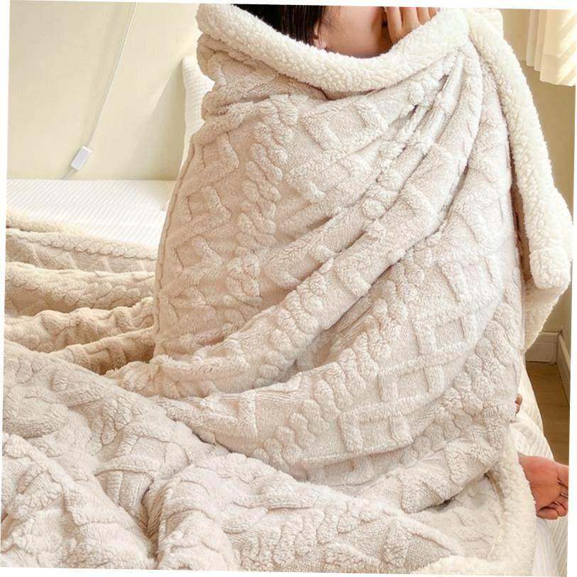 Large Sherpa Fleece Blanket Throw Fur Warm Sofa Bed Soft图片