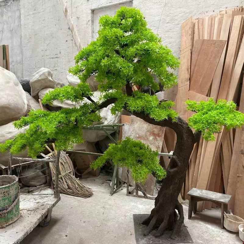 仿树真枫树盆景盆酒栽枫叶造型仿树FS064真店商场装饰仿真枫树