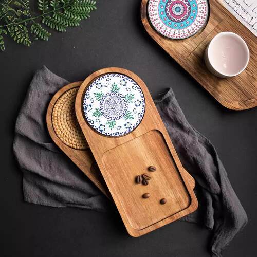 Vintage bread Dim sum dessert breakfast set plate