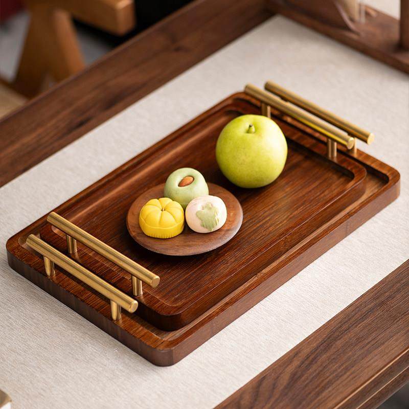 2025新款咖啡器具长方形家用放茶杯盘高级竹制餐盘咖啡杯收纳托盘,餐饮具,盘,淘宝优惠券,粉丝福利购,淘宝优惠卷