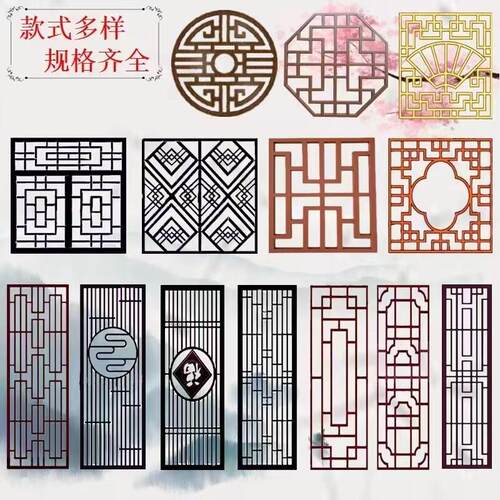 铝窗花铝屏风铝花格异形造型铝材定制仿古现代街道改造装饰铝合金
