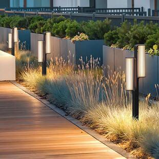 庭院草坪灯户外接电别墅花园防水公园小区景观现代简约led草地灯