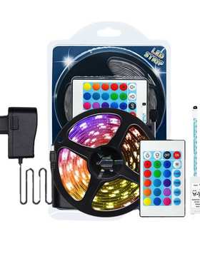 氛围灯led5米54灯/米12V吸塑包装滴胶防水2835rgb七彩变色270灯