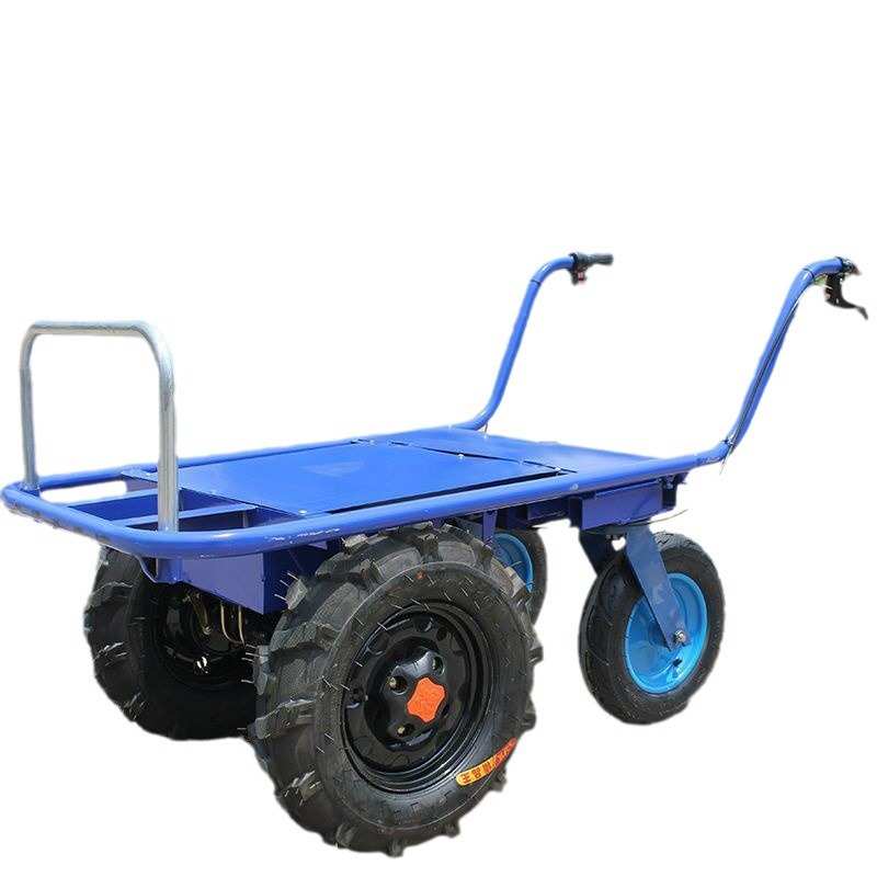 农用四轮手推车电动鸡公车家用双轮三轮搬运车果园爬坡运输小推车