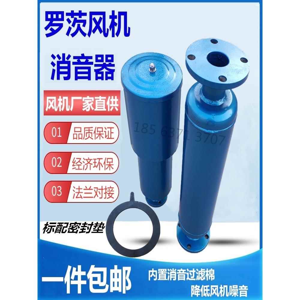 罗茨风机配件进出口消声器消声器法兰连接各种型号风机消声器