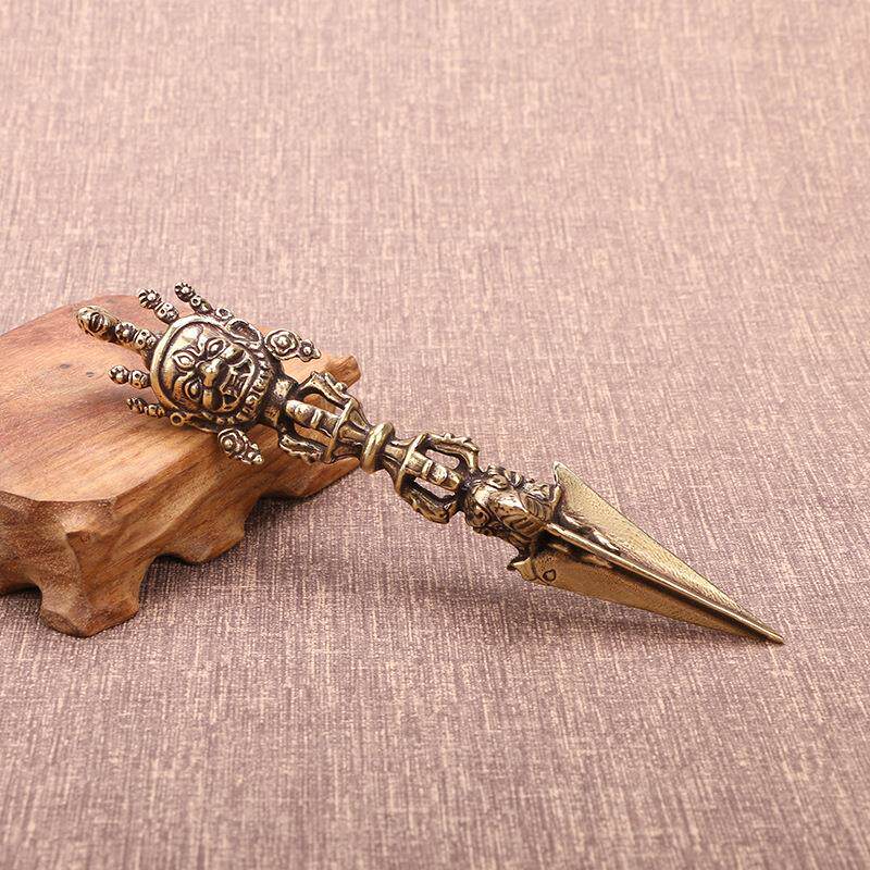 黄铜法器摆件马头明王普巴金刚杵降魔杵聚宝铜器收藏修法精品