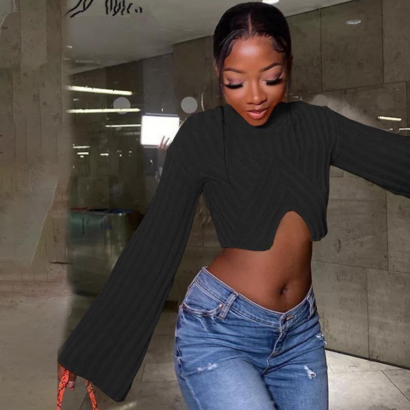 lettuce for trim clothing neck womens fall casual flare