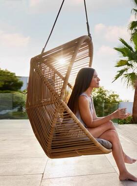 户外秋阳台休闲鸟组巢沙发网红吊YR-D2136篮合藤椅家落地露天庭院