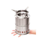 户外野营不锈钢柴火炉折叠便携火炉烧烤炉迷你防风炉具分体式 炉灶