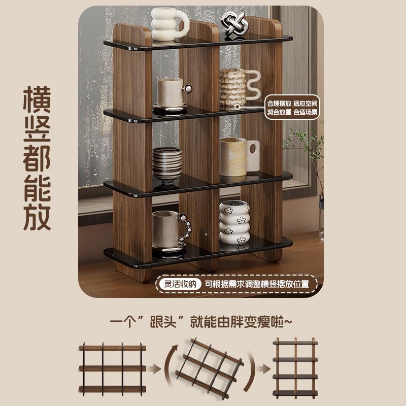 亚克力桌面杯架多格马克杯置物架餐桌边咖啡杯收纳架子台面放置柜