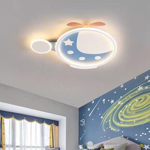 新款 儿童房间月亮云朵星星吸顶灯简约现代创意飞机男女孩卧室灯具
