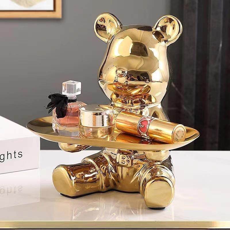 电视柜上的装饰品摆件高级感客厅陶瓷托盘入户玄关钥匙收纳置物架,收纳整理,书桌收纳置物架,淘宝优惠券,粉丝福利购,淘宝优惠卷