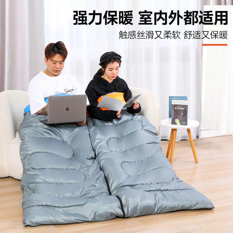 户外睡袋成人便携式四季通用露营加厚防冻单人可拼接成双人睡袋