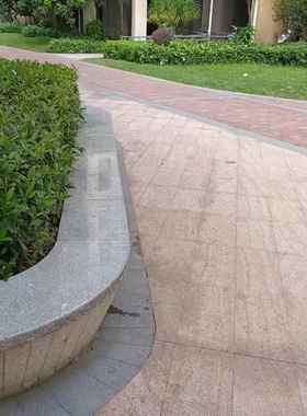 大理石广场平铺石人行道路缘石花圃围边光面火烧粗面