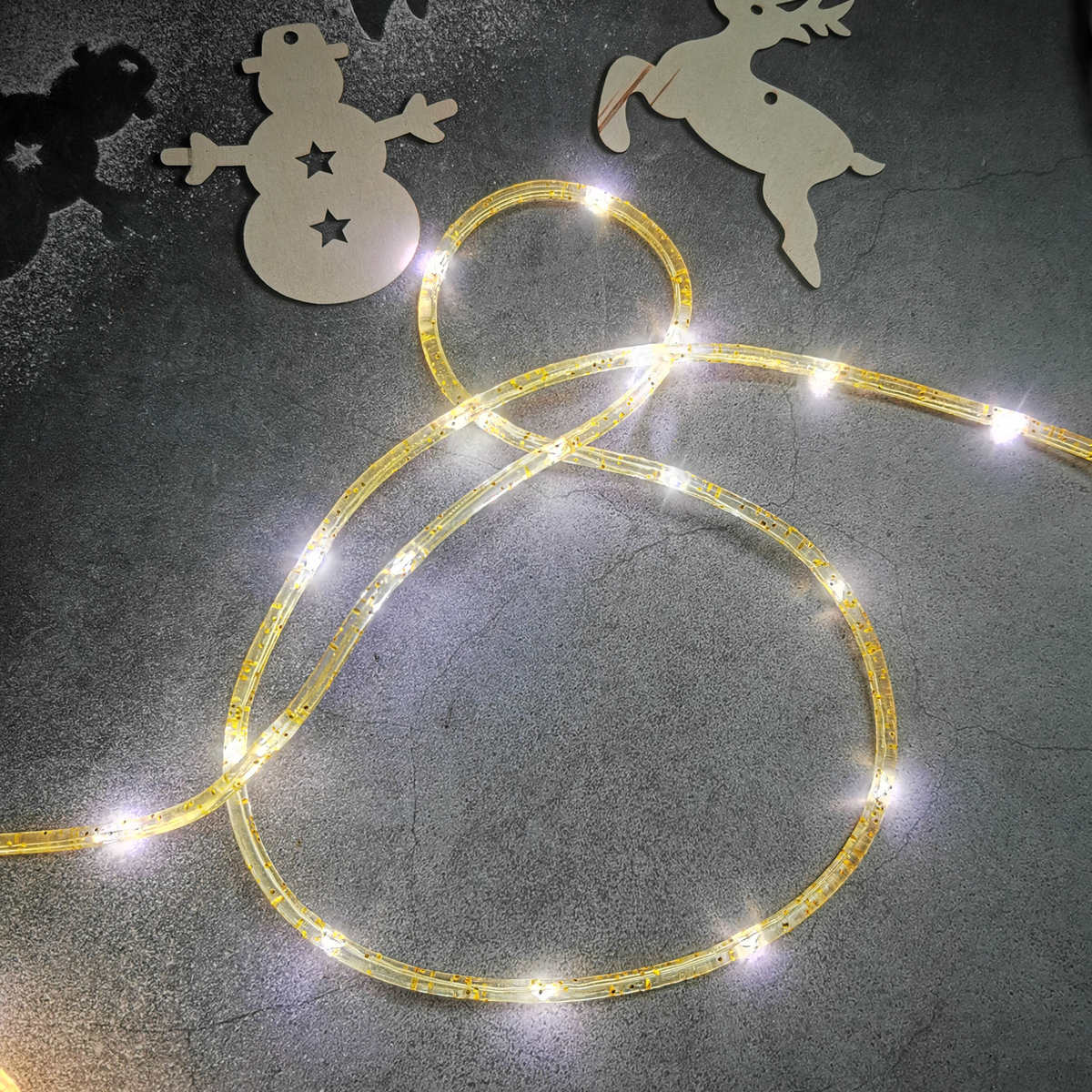 新款铜线管子灯PVC闪管灯 太阳能管子灯造型灯管子灯串圣诞装饰灯