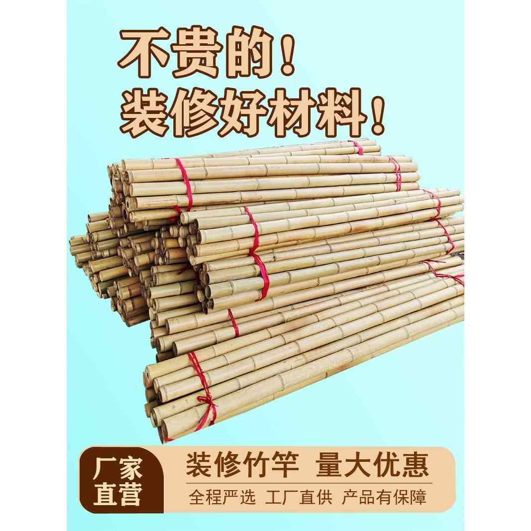 竹竿吊顶隔断栅栏庭院园林绿化防腐干竹竿室内装饰装饰竹竿