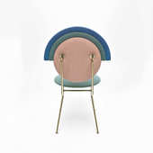 戈尔曼轻奢样板房梳妆台售楼处不锈钢简约北欧个性 彩虹多色餐椅