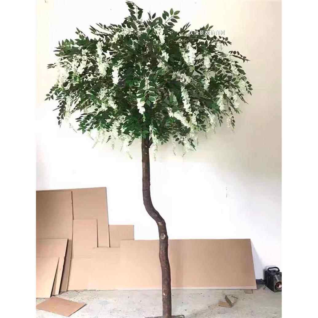 仿真槐树室内假树客厅阳台装饰装修摆件绿植盆栽盆景庭院别墅商店