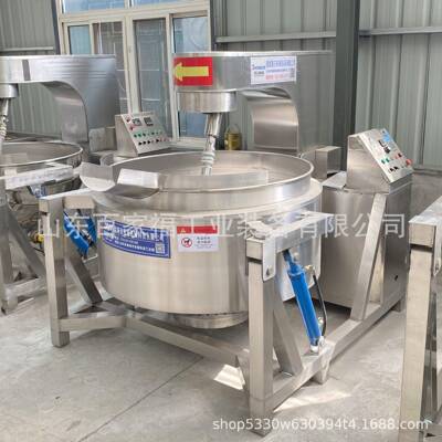 定制500L藤椒酱大型炒制锅电加热炒货机全自动大锅菜行星搅拌炒锅