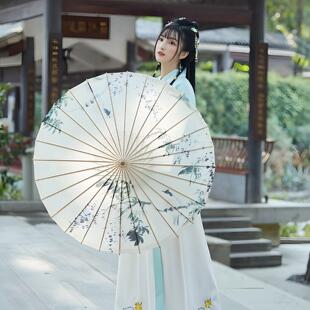 非遗纯手工油纸伞晴雨两用舞蹈道具古典汉服旗袍古风装饰紫藤花鸟