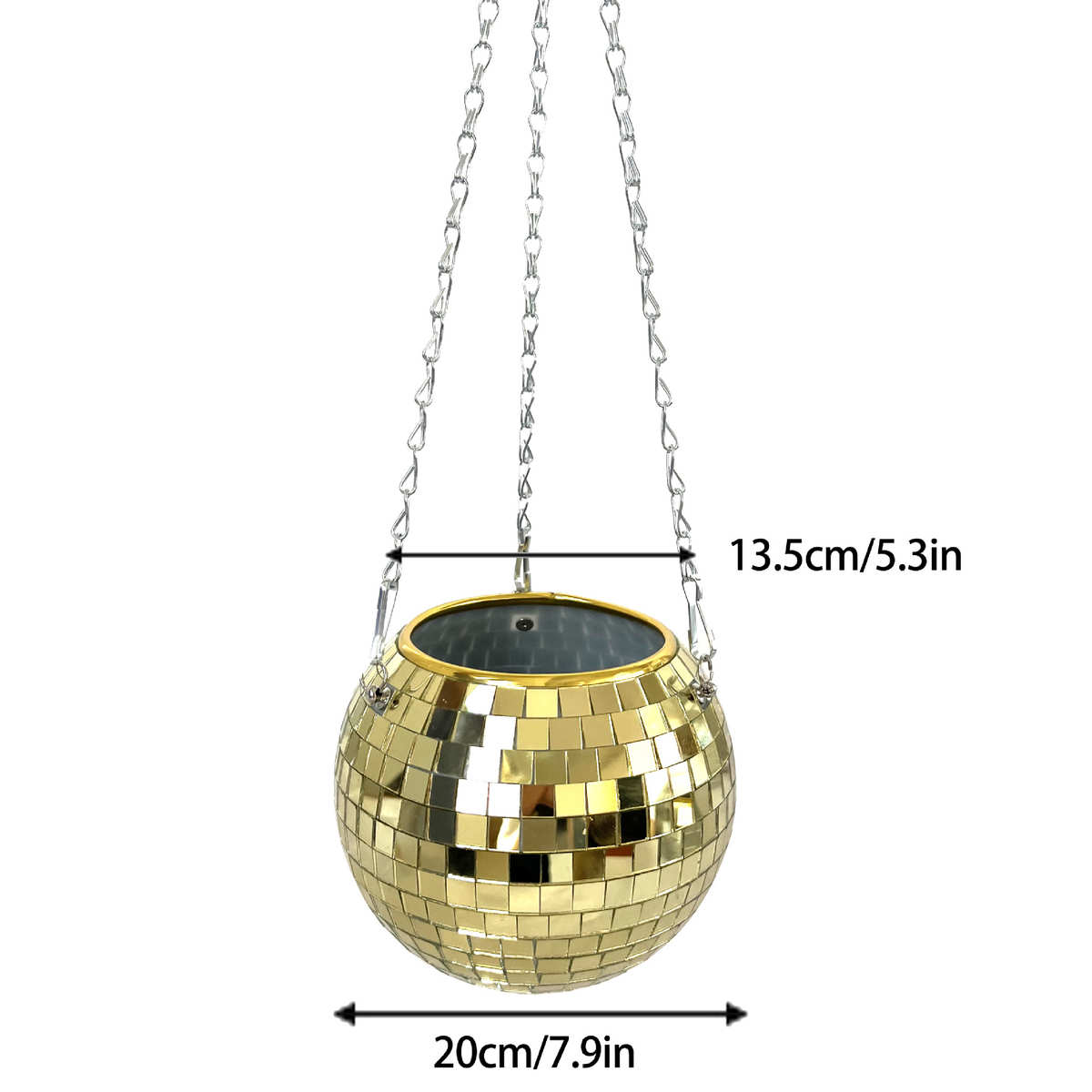 厂家迪斯科球花盆Disco Ball Planter创意花盆吊篮植物种植盆工