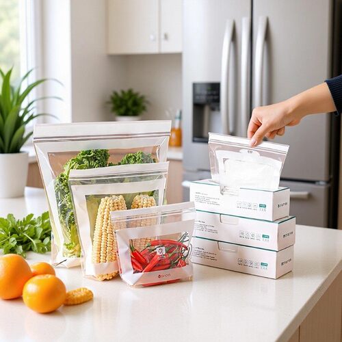 家用加厚保鲜密封袋食品级密实袋厨房冰箱冷藏冷冻分装收纳袋