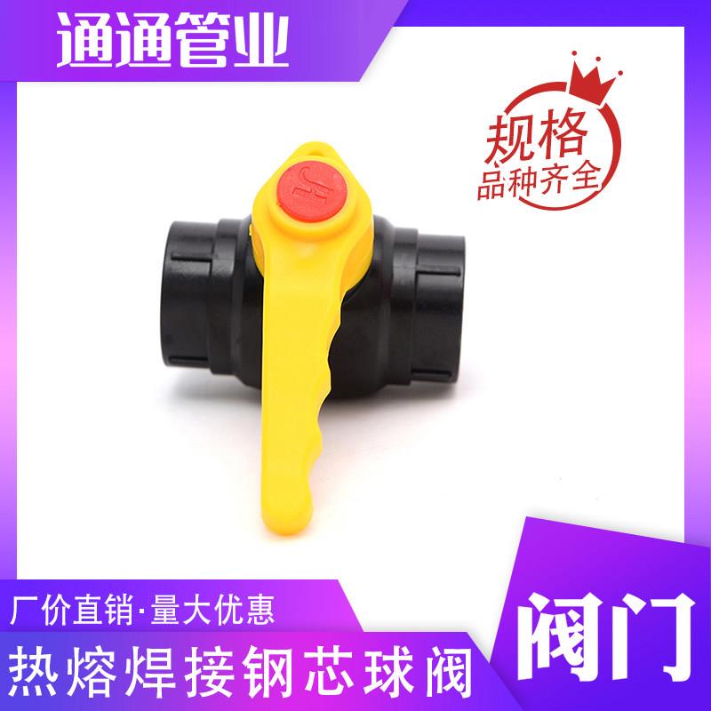 pe水管热熔平口钢芯球阀焊接球阀开关pe管件pe管接头自来水管配件