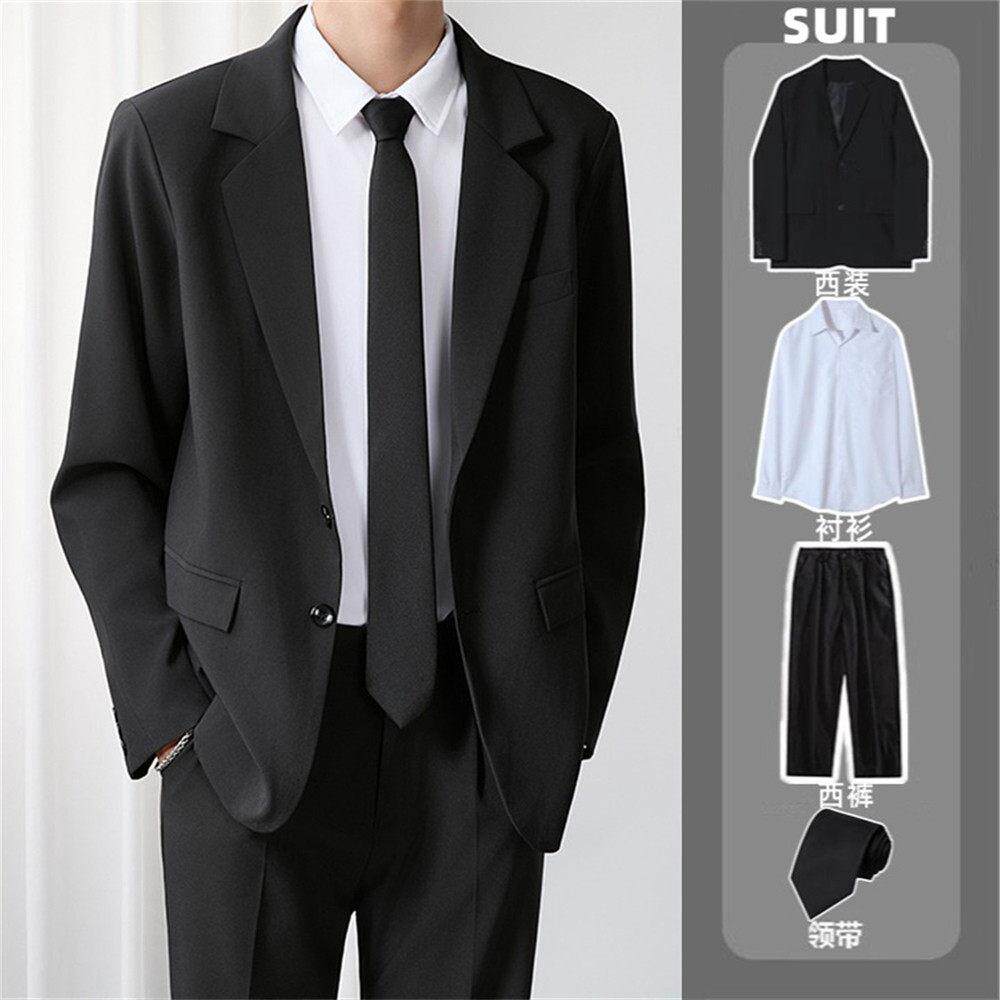 2026春秋季黑色西装套装男职业装高级感西服外套商务休闲正装礼服