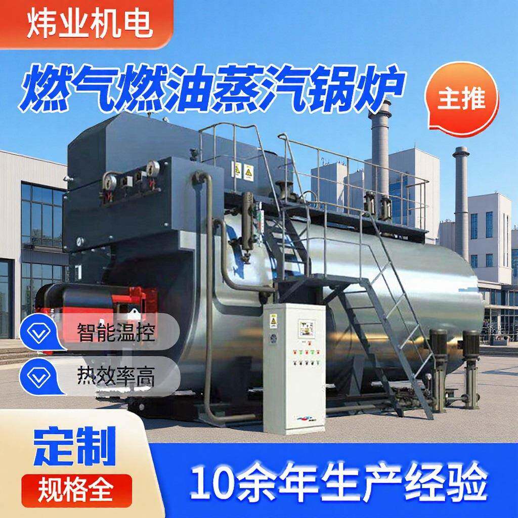 高压卧式燃油燃气蒸汽锅炉WNS系列1吨2吨全自动蒸汽高压燃油锅炉