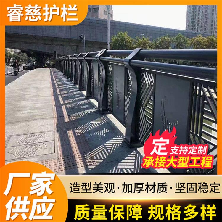 桥梁防撞护栏铝合金材质安全防护栏杆灯光景观河道护栏铝合金护栏