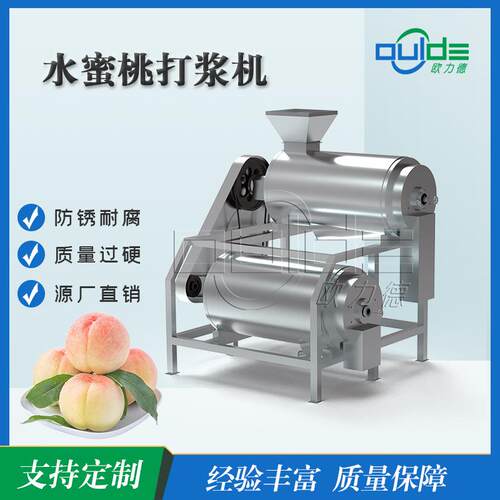 厂家不锈钢工业商用水蜜桃去核打浆机出浆快双道打浆机