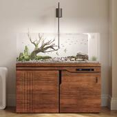 溪流缸鱼缸大型客厅家用新款 超白玻璃原生态造景底滤水草缸慈鲷缸