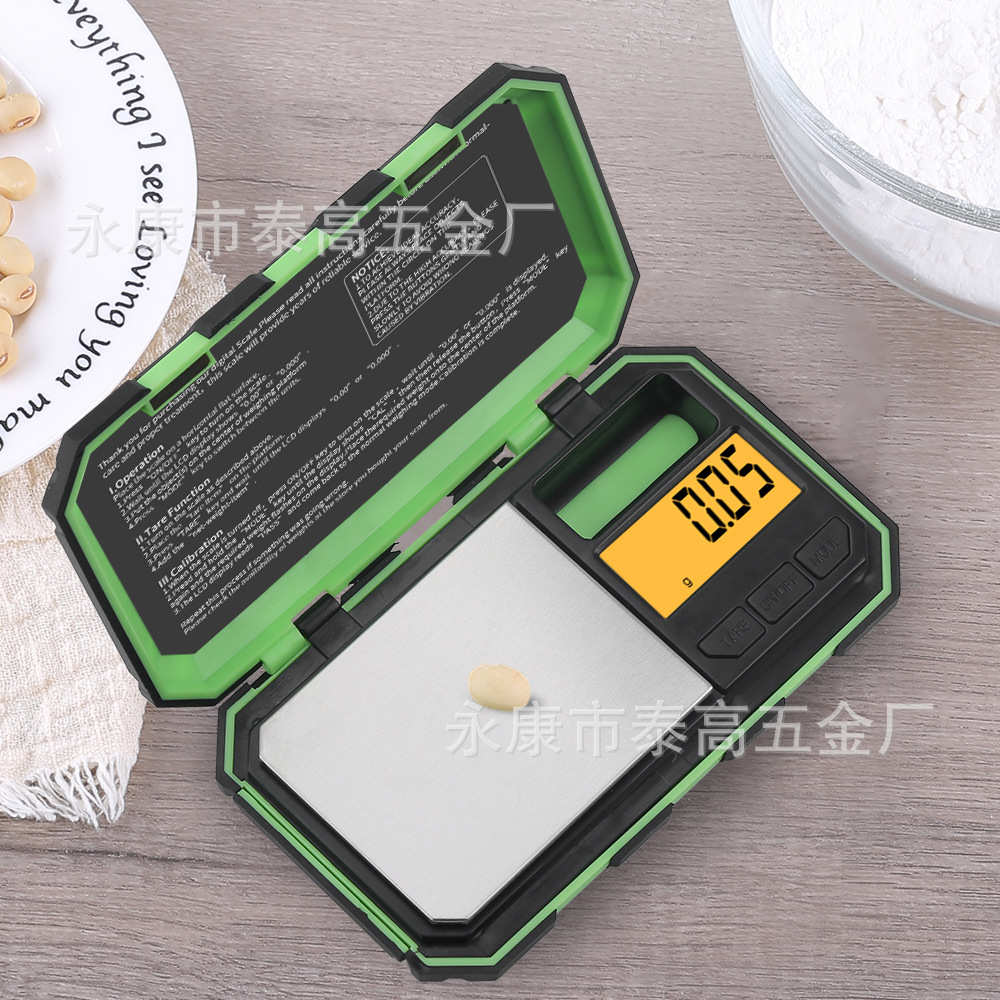 欧美精密珠宝秤0.01/200g便携口袋称珠宝秤电子克拉天平秤工具箱