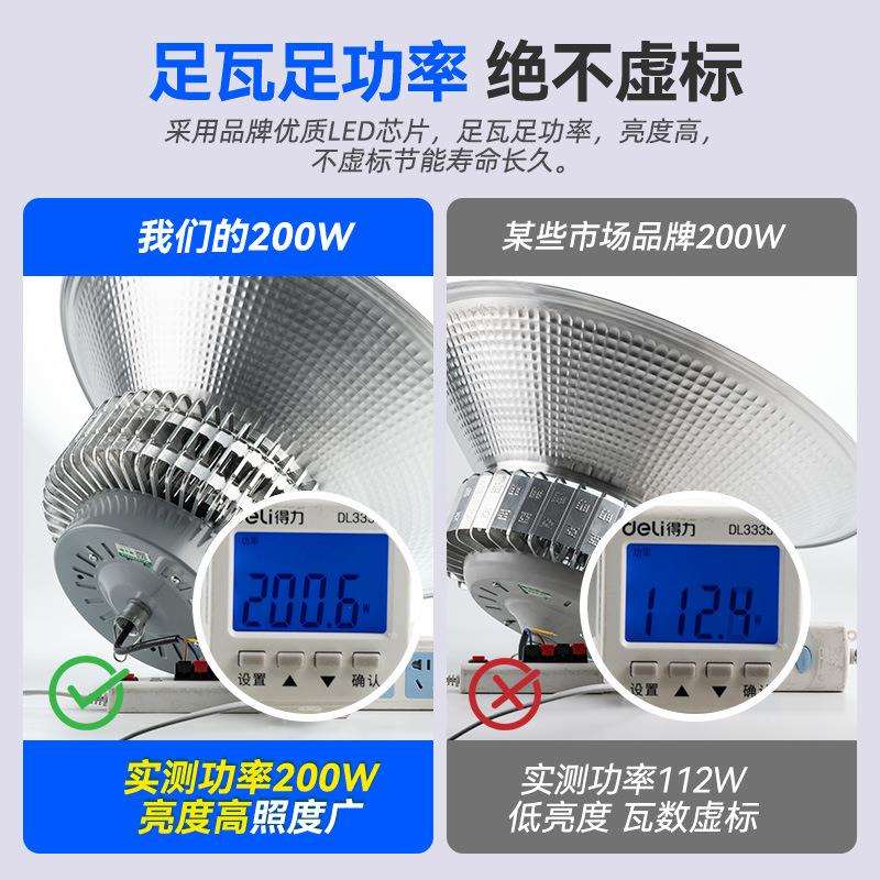 led工矿灯大功率工工厂车间天仓库吊灯超QYH亮片鳍厂房照明业棚灯