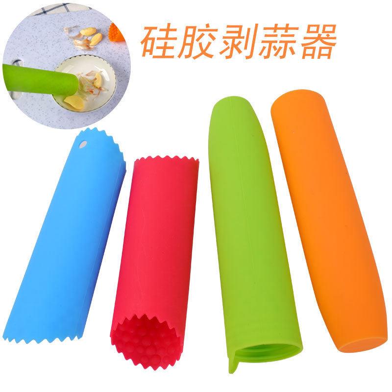 工厂硅胶剥蒜器手动按压式剥蒜工具硅胶捣蒜子去皮手搓剥蒜器