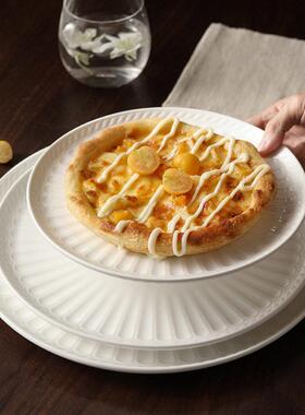 Restaurant Western Cuisine Plate White Ceramic Pizza Plate