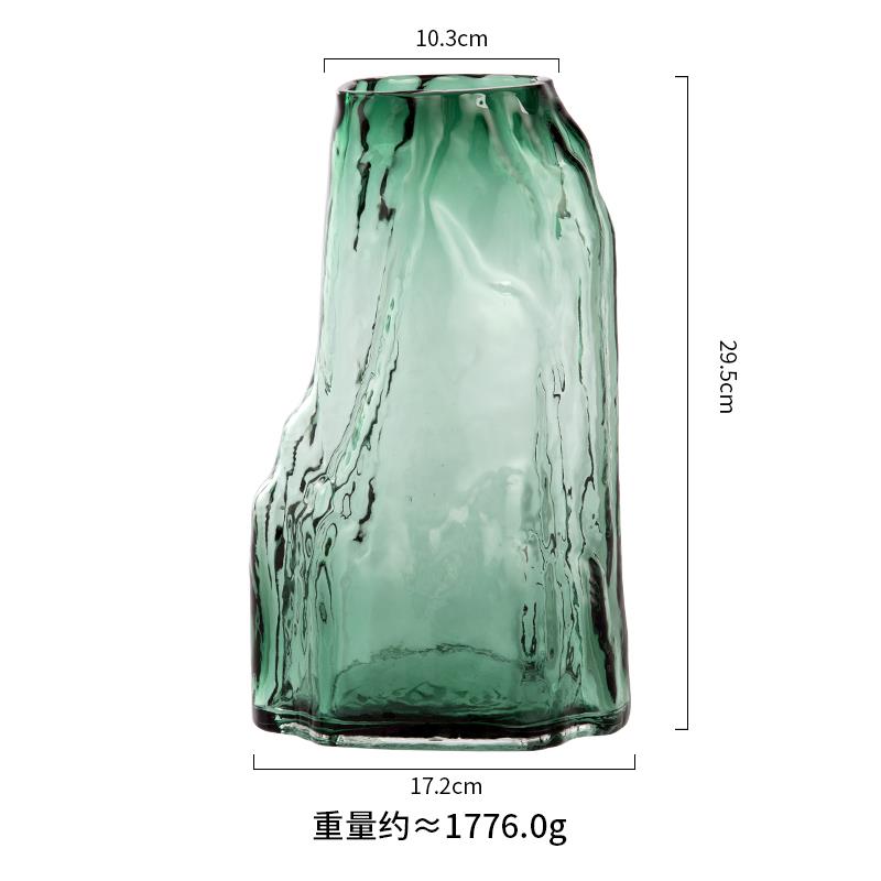 高档客轻奢简约创意水插玻璃花瓶厅餐桌养花鲜花干花花器网红花瓶