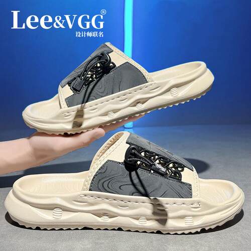 Lee&vgg拖鞋男2025新款夏季外穿防滑软底一字凉拖户外休闲沙滩鞋