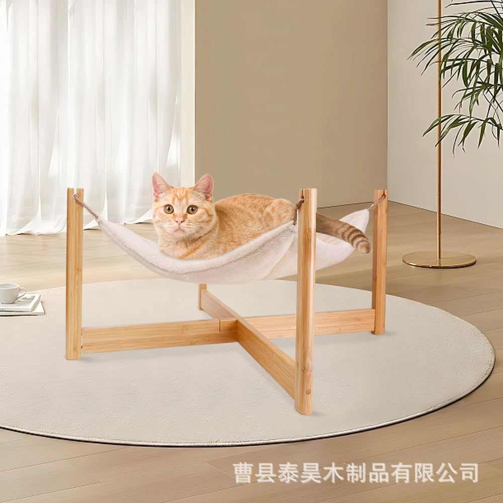 木质猫窝吊床木质猫狗宠物休息四季通用可拆洗幼猫网红吊篮