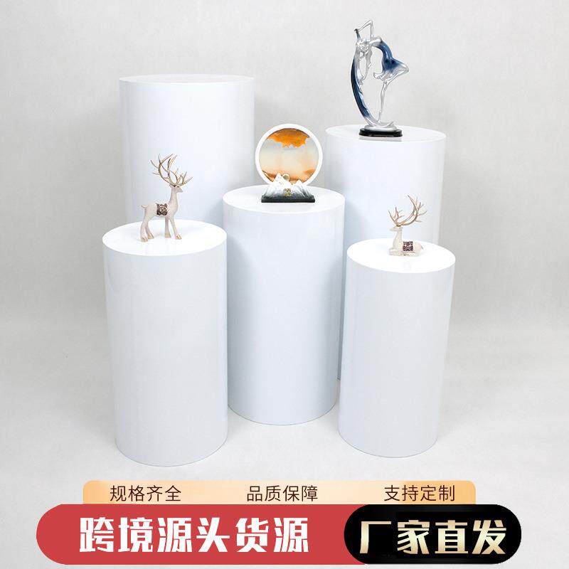 跨境铁艺婚庆道具圆柱甜品台婚礼生日派对签到区甜品柱装饰蛋糕架