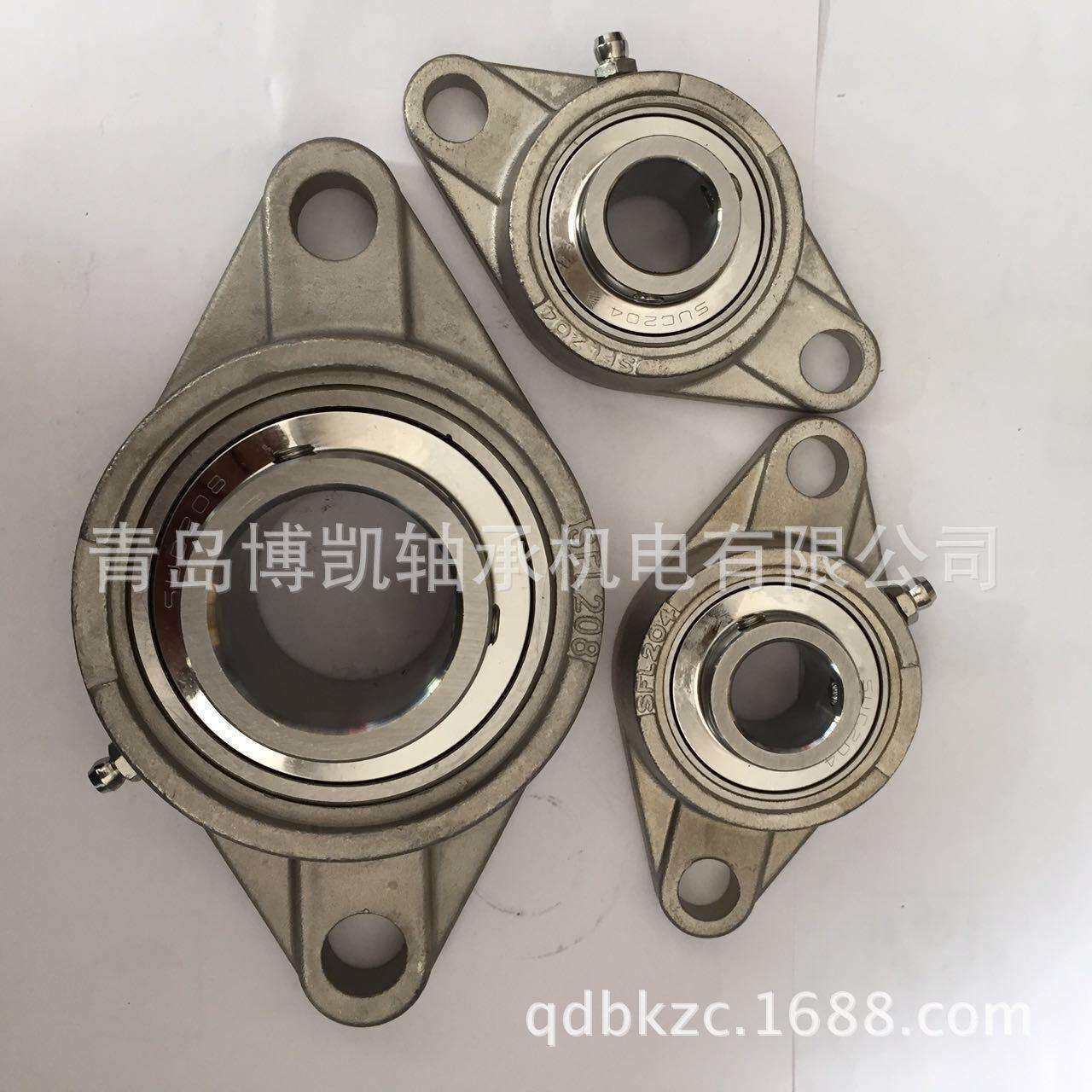 不锈钢轴承配不锈钢轴承座SUCFL212内径60mm耐酸碱腐蚀 菱形座