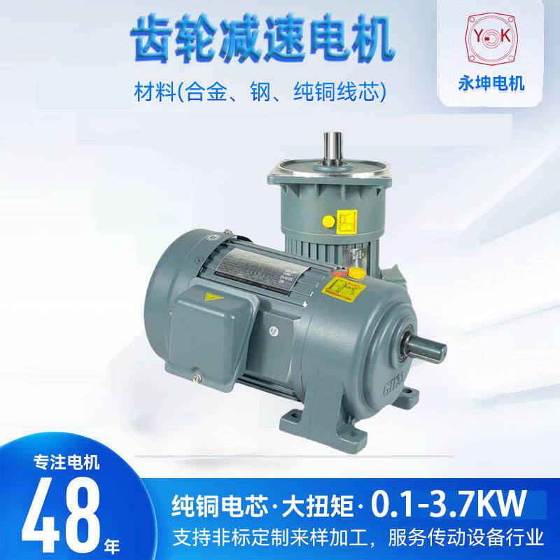齿轮箱永坤减速电机中型380v220v马达减速器三相单相CHCV立式卧式