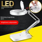 高倍高清台式 放大镜LED带灯钟表手机维修用雕刻焊接工作台鉴定